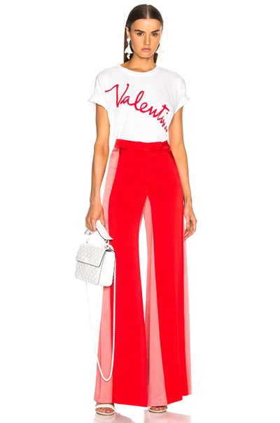 Shop Valentino Side Stripe Track Pants In Red