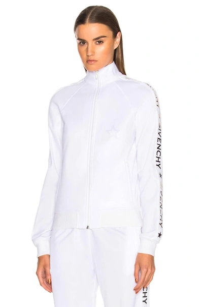 Shop Givenchy Technical Neoprene Jersey Track Jacket In White