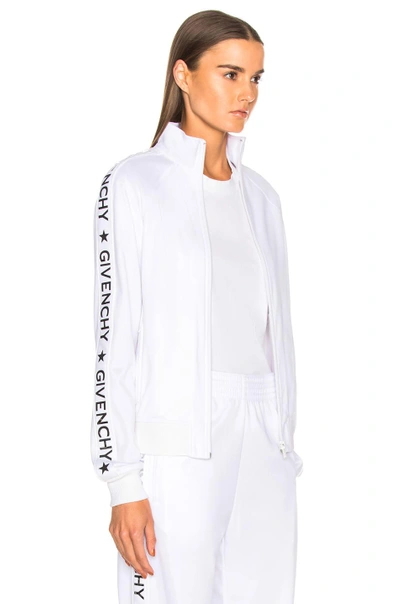 Shop Givenchy Technical Neoprene Jersey Track Jacket In White