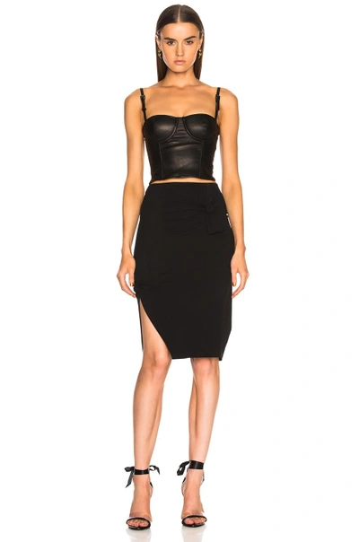 Shop Helmut Lang Knot Skirt In Black