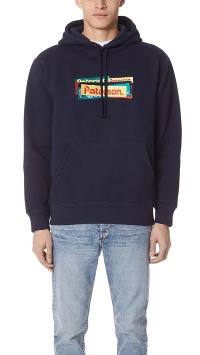 Shop Paterson Scatter Pullover Hoodie In Navy