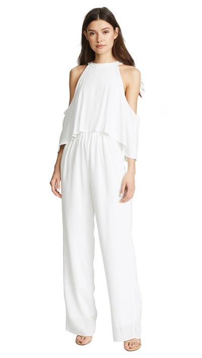 Shop Cupcakes And Cashmere Malu Cold Shoulder Jumpsuit In Ivory