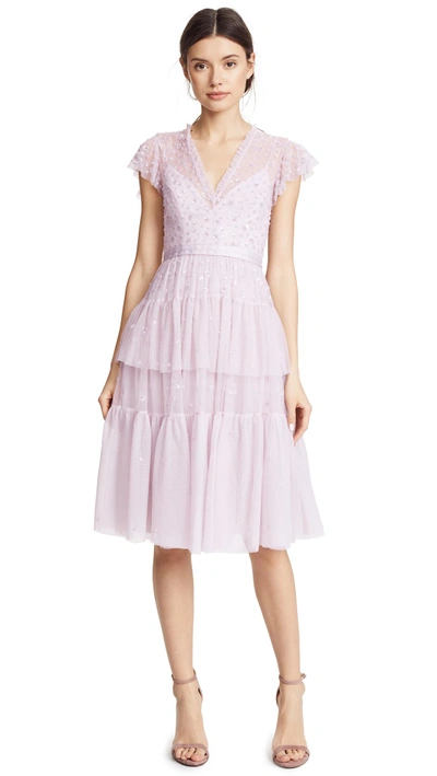 Shop Needle & Thread Mirage Dress In Lilac