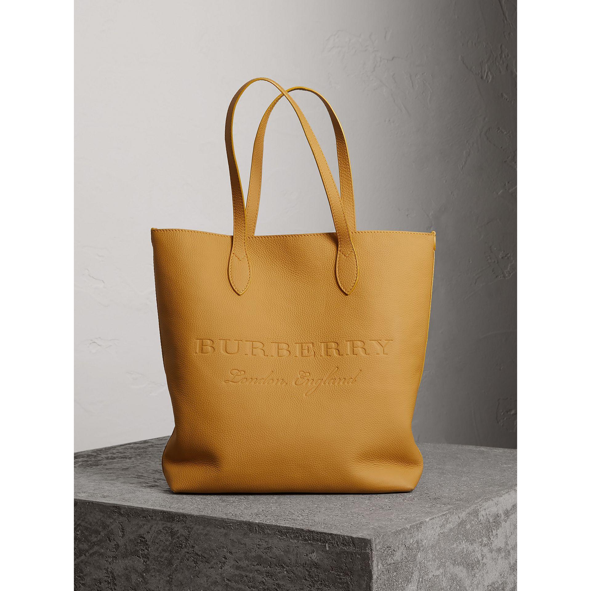 burberry embossed leather tote