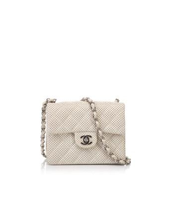 chanel perforated flap bag