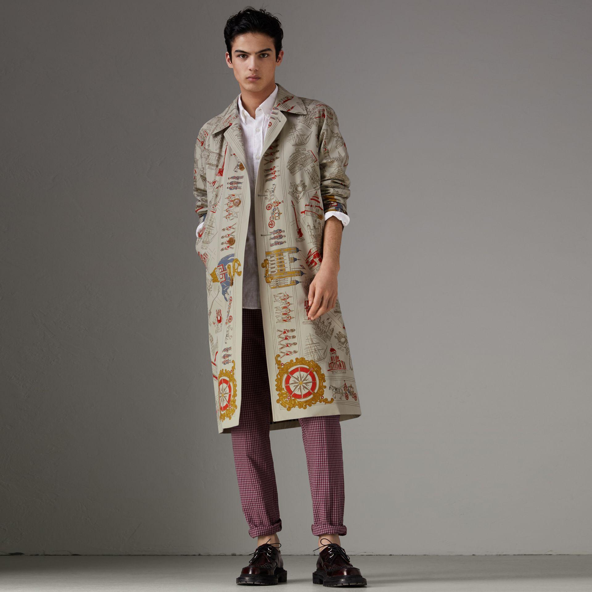 burberry sketch print trench coat