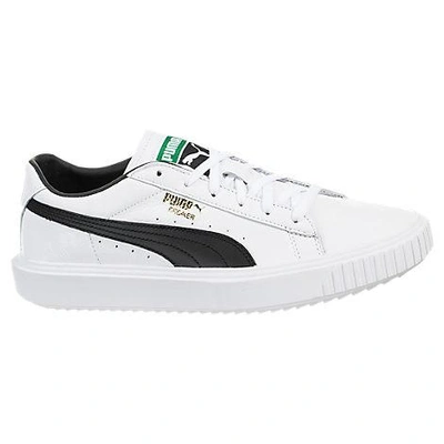 Shop Puma Men's Breaker Leather Casual Shoes, White