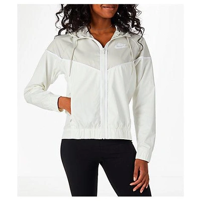 Shop Nike Women's Sportswear Woven Windrunner Jacket, White