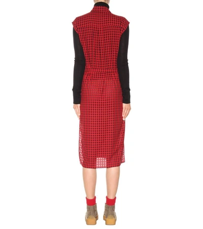 Shop Alexander Wang T Wool-blend Wrap Dress In Red