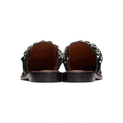 Shop Givenchy Black Chain Slippers
