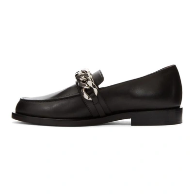 GIVENCHY BLACK CHAIN LINE LOAFERS