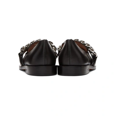 Shop Givenchy Black Chain Line Loafers