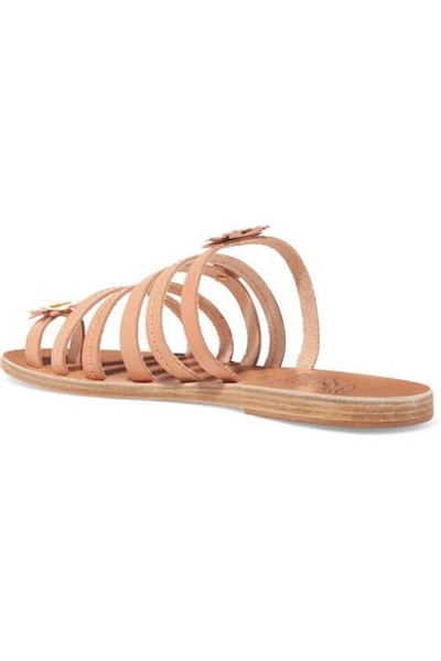 Shop Ancient Greek Sandals + Fabrizio Viti Victoria Appliquéd Leather Sandals In Neutral