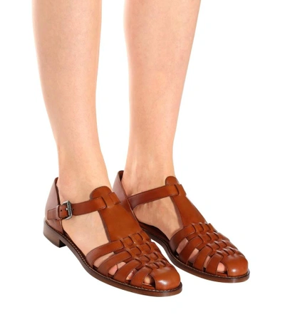Shop Church's Kelsey Leather Sandals In Brown