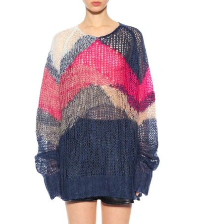 Shop Jil Sander Mohair-blend Sweater In Multicoloured