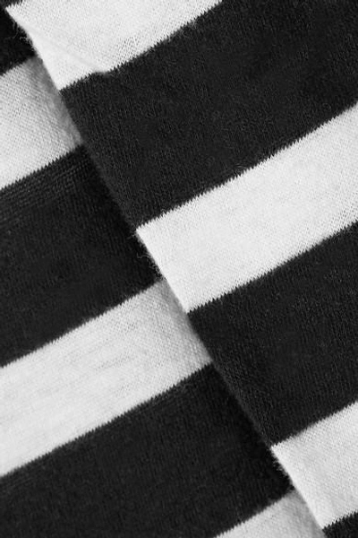 Shop R13 Boy Striped Cotton And Cashmere-blend T-shirt In Black