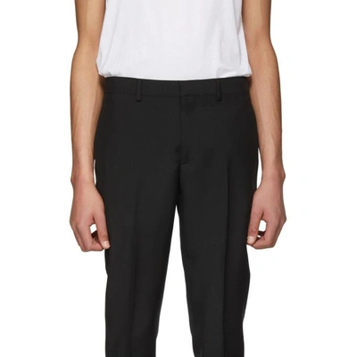 Shop Givenchy Black Wool Slim Trousers
