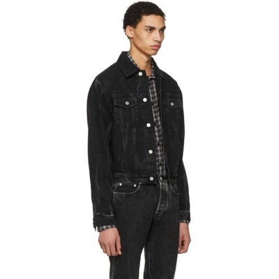 Shop Givenchy Black Vintage Denim Jacket In 002 Black