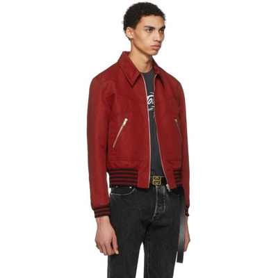 Givenchy Garbadine Zipped Blousond Jacket In Red | ModeSens