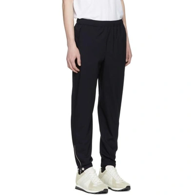 Shop Tim Coppens Navy Wool Staple Jogger Trousers