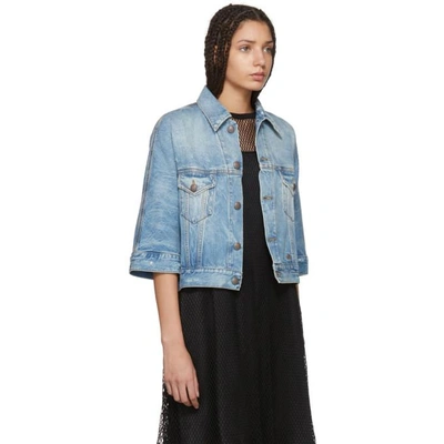 Shop R13 Indigo Jackie Denim Jacket In 005 Parryin