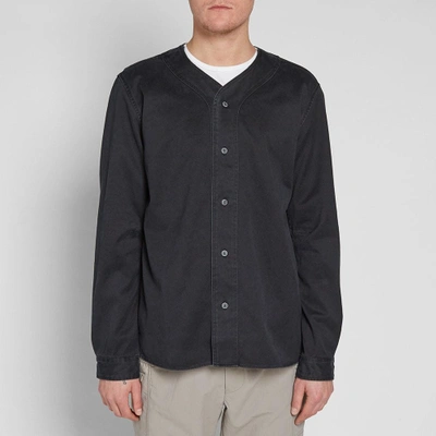 Shop Nonnative Handyman Cotton Twill Overshirt In Black