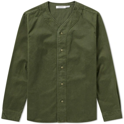 Shop Nonnative Handyman Cotton Twill Overshirt In Green