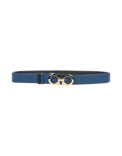 Shop Ferragamo Belts In Blue