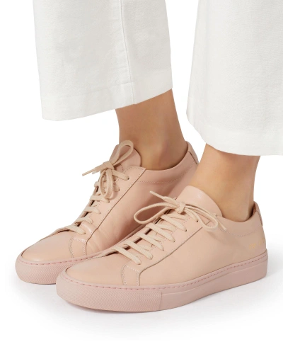 Shop Common Projects Achilles Pink Low-top Sneakers