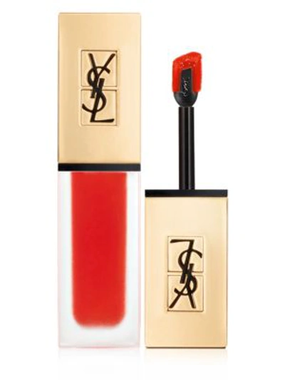 Shop Saint Laurent Tatouage Couture Liquid Matte Lip Stain In Orange