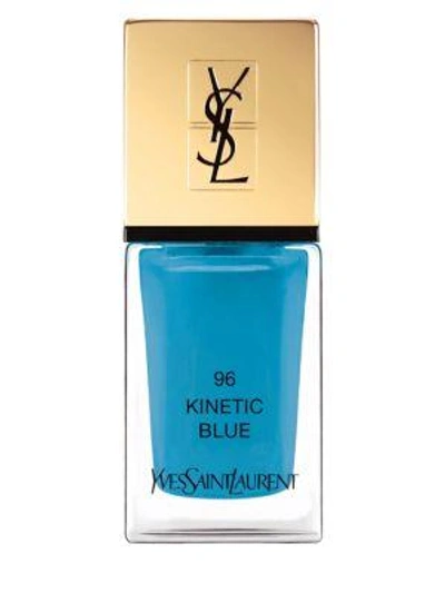Shop Saint Laurent La Laque Couture Spring Look Nail Lacquer In 96 Kinetic Blue