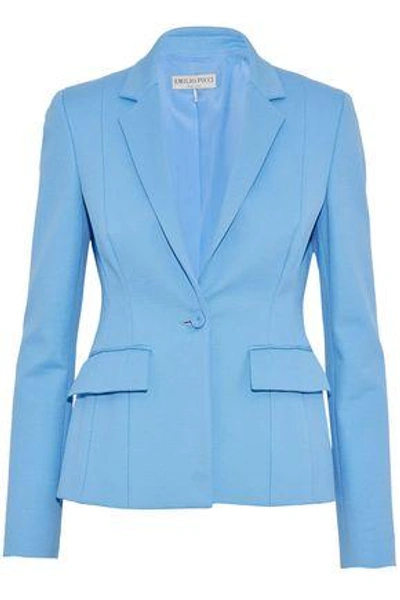Shop Emilio Pucci Woman Woven Blazer Light Blue