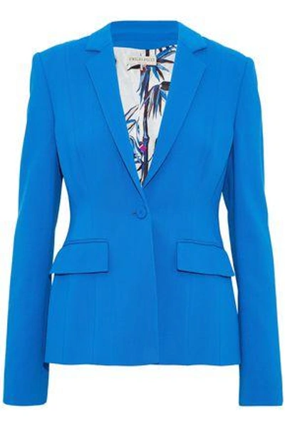 Shop Emilio Pucci Woman Wool-blend Crepe Blazer Cobalt Blue
