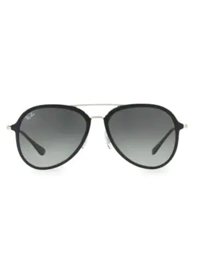 Shop Ray Ban 57mm Aviator 4298 Sunglasses In Black