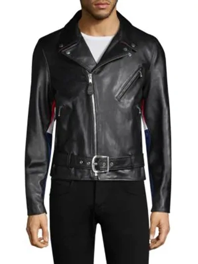 Shop Tommy Hilfiger He Perfecto Moto Jacket In Black