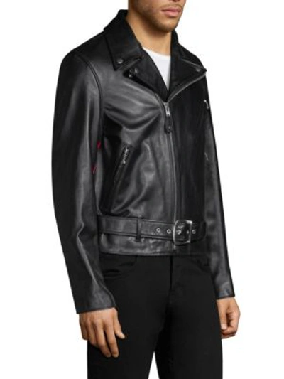 Shop Tommy Hilfiger He Perfecto Moto Jacket In Black