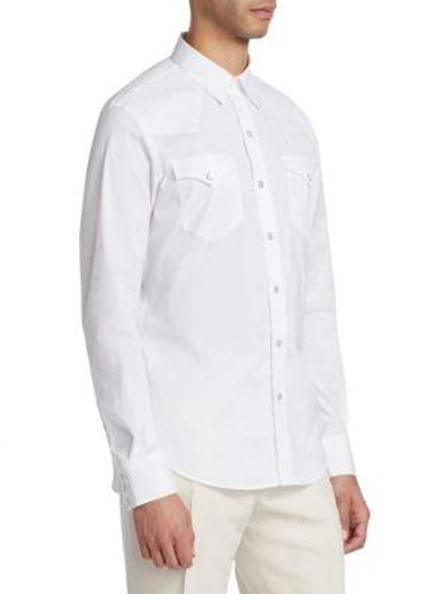 Shop Ralph Lauren Aspen Button-front Shirt In White