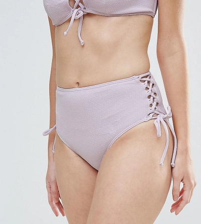 Shop Peek & Beau Textured Bikini Bottom - Purple