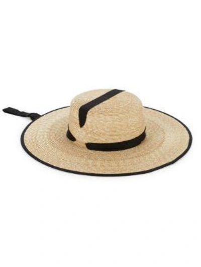Shop Lola Hats Zoro Wheat Straw Hat In Natural Black