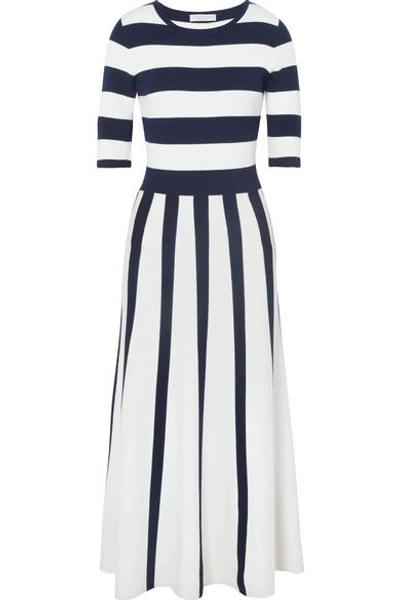 Shop Gabriela Hearst Capote Striped Wool-blend Midi Dress