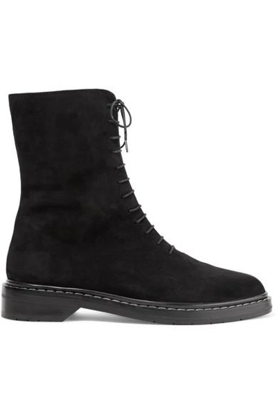 Shop The Row Fara Suede Ankle Boots In Black