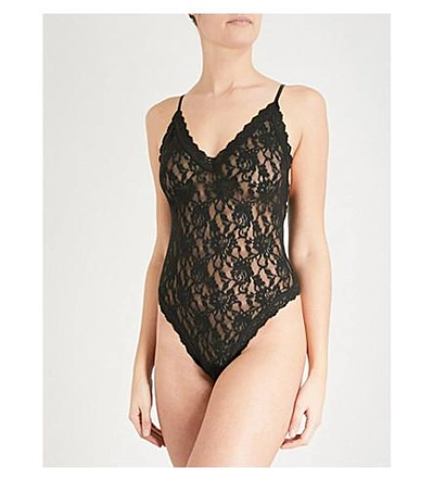 Shop Hanky Panky Signature Stretch-lace Body In Black