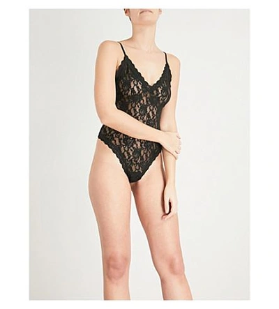 Shop Hanky Panky Signature Stretch-lace Body In Black