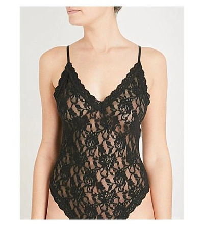 Shop Hanky Panky Signature Stretch-lace Body In Black