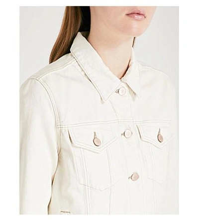 Shop J Brand Slim Denim Jacket In Macadamia