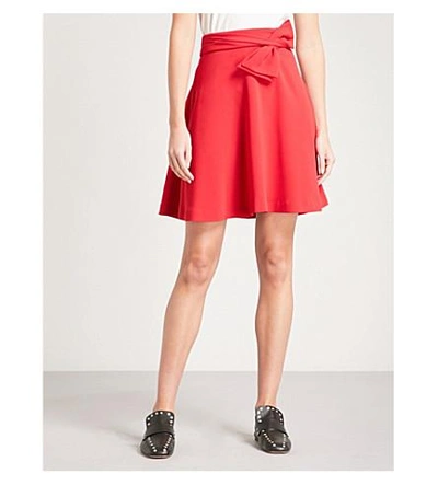 Shop Claudie Pierlot Sonate Crepe Skirt In Red