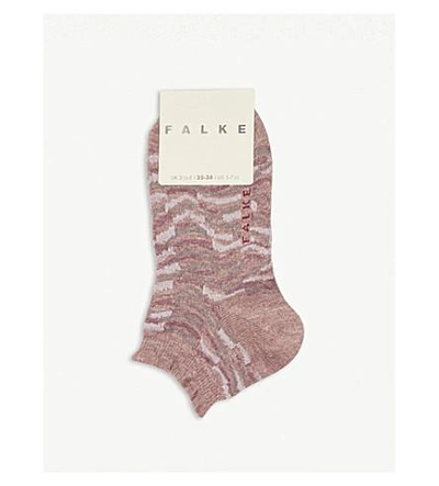 Shop Falke Trullo Cotton-blend Sneaker Socks In 8521 Rosewood