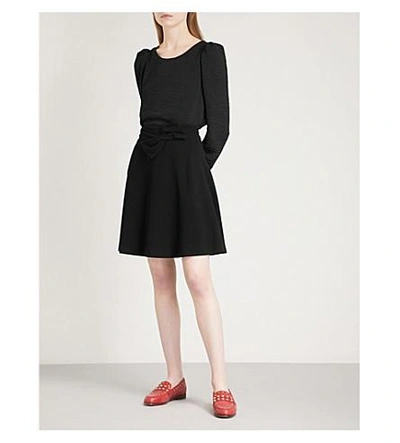 Shop Claudie Pierlot Sonate Crepe Skirt In Black