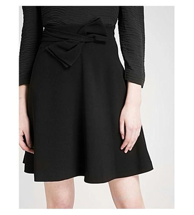 Shop Claudie Pierlot Sonate Crepe Skirt In Black