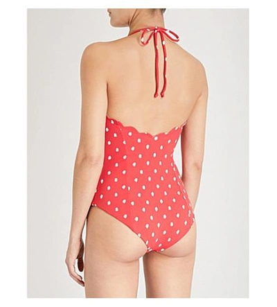 Shop Marysia Broadway Halterneck Swimsuit In Red Coconut